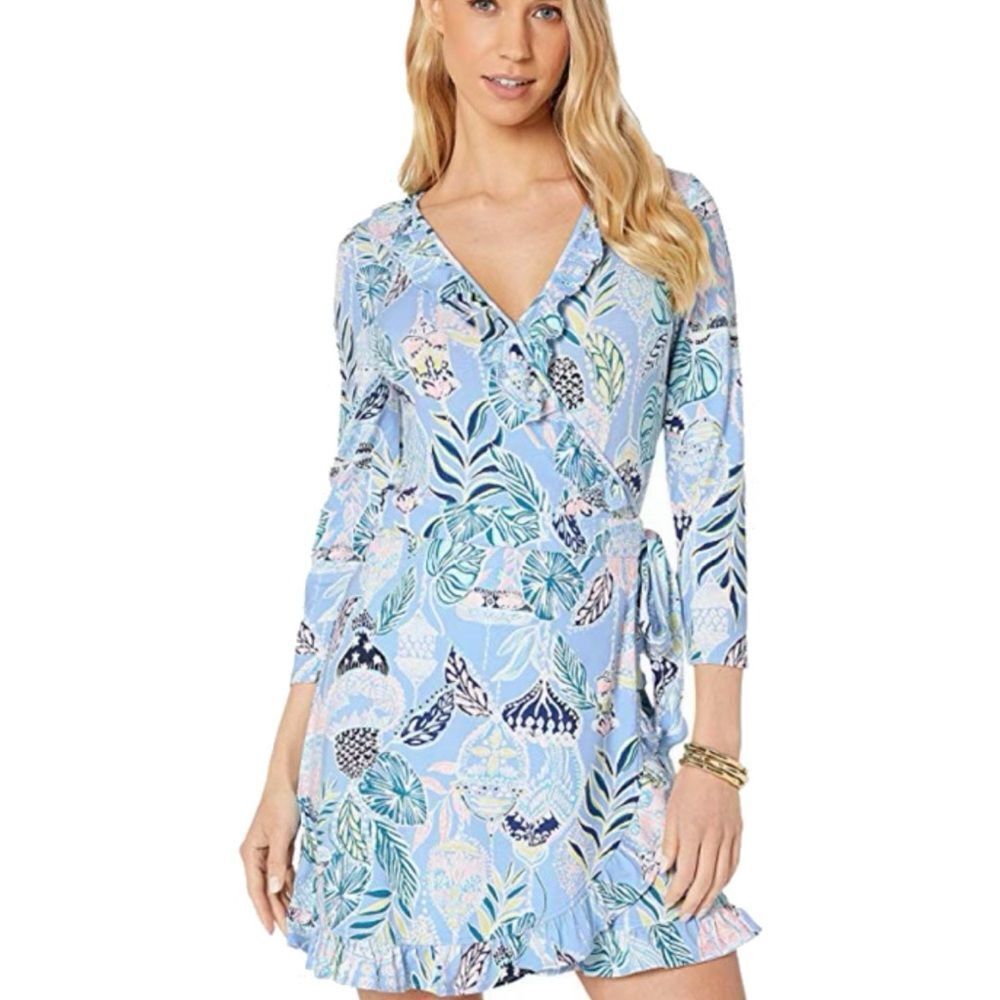 Lilly Pulitzer Blue Romper - looks like a dress, but hidden shorts!